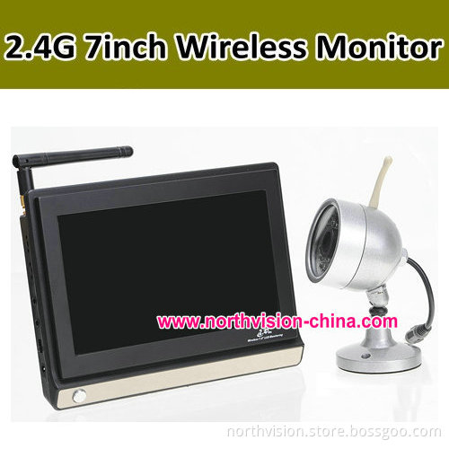 Wireless Baby Monitor with 7 Inch Monitor, Night Vision Camera, 4 CH. Support AV-in (NG-705)